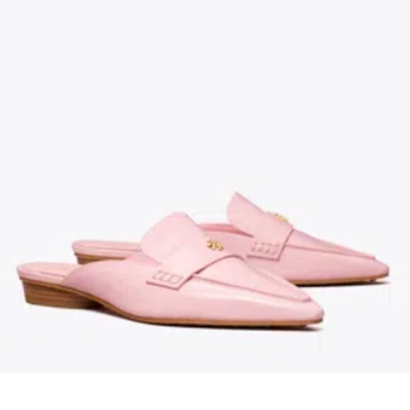 NWT! NEW! Tory Burch Pointed Backless Loafer Patent Leather Women US 7.5 Petunia - Picture 13 of 14